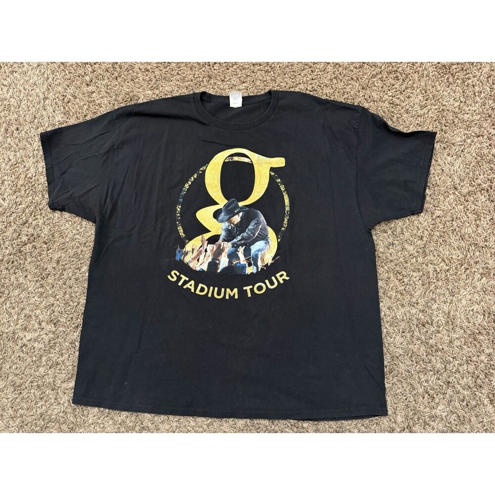 Garth Brooks Stadium Tour Black T-Shirt Country Music Graphic Tee Men's Sz 3XL
